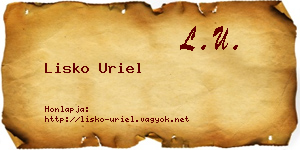 Lisko Uriel névjegykártya